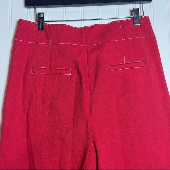 Anthropologie ASTR Nixon Cropped Wide-Leg Strawberry Red L Casual Elegant - Picture 9 of 12